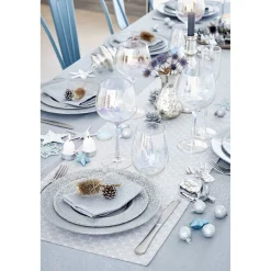 Gifi Assiette plate argenté| Vaisselle Et Accessoires De Table
