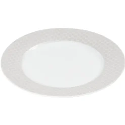 Gifi Assiette plate blanche bordure brillante| Vaisselle Et Accessoires De Table