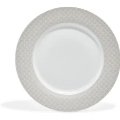 Gifi Assiette plate blanche bordure brillante| Vaisselle Et Accessoires De Table