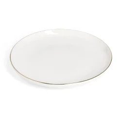 Vaisselle Et Accessoires De Table<Gifi Assiette plate blanche bordure dorée Ø27cm
