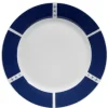 Gifi Assiette plate blanche décor aile bleu| Vaisselle Et Accessoires De Table
