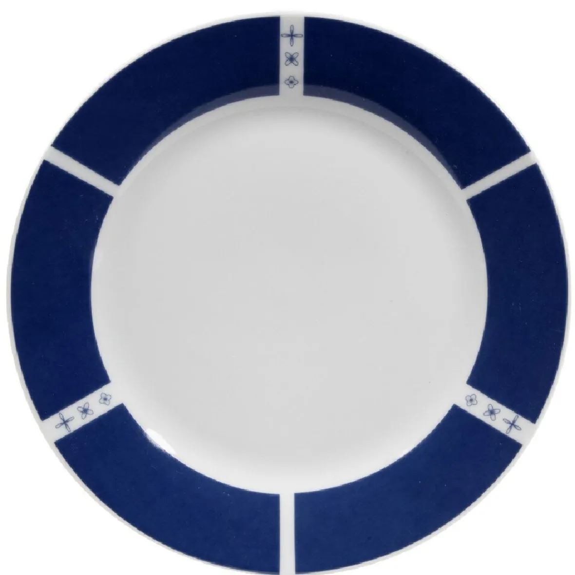 Gifi Assiette plate blanche décor aile bleu| Vaisselle Et Accessoires De Table