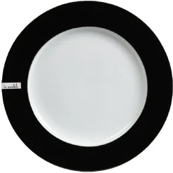 Gifi Assiette plate blanche et noire| Vaisselle Et Accessoires De Table