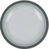Gifi Assiette plate blanche et grise Sérénité Rayures| Vaisselle Et Accessoires De Table