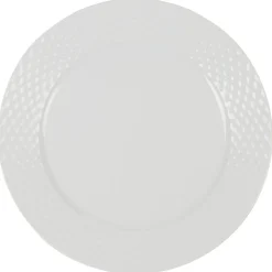 Vaisselle Et Accessoires De Table<Gifi Assiette plate blanche ronde aile damassée