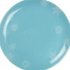 Gifi Assiette plate bleue design flocon| Vaisselle Et Accessoires De Table