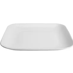 Gifi Assiette plate carré en grès blanche| Vaisselle Et Accessoires De Table