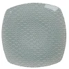 Gifi Assiette plate carrée blanche motif vague seigaiha gris| Vaisselle Et Accessoires De Table