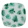 Gifi Assiette plate carrée blanche motif feuille tropicale vert| Vaisselle Et Accessoires De Table