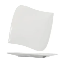 Gifi Assiette plate carrée blanche| Vaisselle Et Accessoires De Table