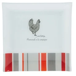 Vaisselle Et Accessoires De Table<Gifi Assiette plate carrée design poule