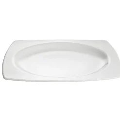 Gifi Assiette plate carrée ivoire avec intérieur rond| Vaisselle Et Accessoires De Table