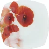 Gifi Assiette plate carrée motif coquelicot| Vaisselle Et Accessoires De Table