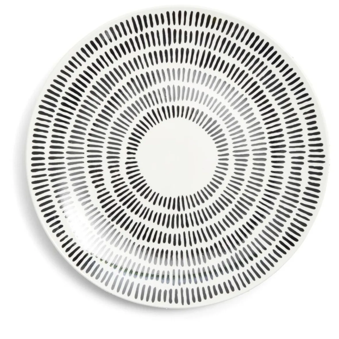 Vaisselle Et Accessoires De Table<Gifi Assiette plate Dakar porcelaine noir et blanc Ø27cm