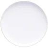Gifi Assiette plate en faïence blanc avec liseré crème| Vaisselle Et Accessoires De Table