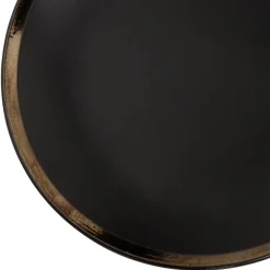 Gifi Assiette plate en faïence avec liseré doré| Vaisselle Et Accessoires De Table