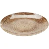 Gifi Assiette plate en faïence imitation bois Ø25 cm| Vaisselle Et Accessoires De Table