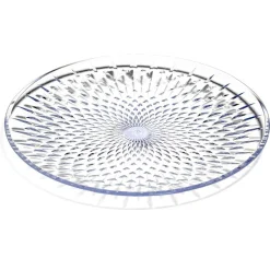Gifi Assiette plate en plastique transparent effet martelé| Vaisselle Et Accessoires De Table