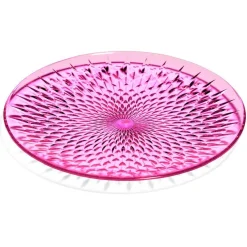 Gifi Assiette plate en plastique rose effet martelé| Vaisselle Et Accessoires De Table