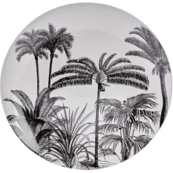 Gifi Assiette plate en porcelaine décor exotique Ø16 cm| Vaisselle Et Accessoires De Table