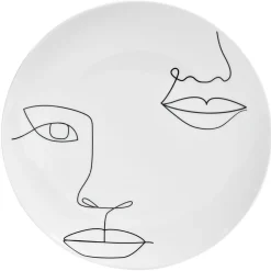 Gifi Assiette plate en porcelaine blanche| Vaisselle Et Accessoires De Table
