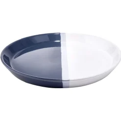 Gifi Assiette plate faïence blanc et gris Ø26cm| Vaisselle Et Accessoires De Table