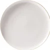 Gifi Assiette plate faïence gris avec liseré crème| Vaisselle Et Accessoires De Table
