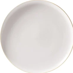 Gifi Assiette plate faïence gris avec liseré crème| Vaisselle Et Accessoires De Table