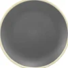 Gifi Assiette plate grise bordures blanches| Vaisselle Et Accessoires De Table