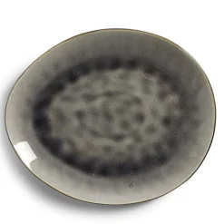Gifi Assiette plate grès effet artisanal 28,5x24cm| Vaisselle Et Accessoires De Table