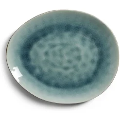 Gifi Assiette plate grès effet artisanal 28,5x24cm| Vaisselle Et Accessoires De Table