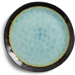 Gifi Assiette plate grès vert Ø27,5cm| Vaisselle Et Accessoires De Table