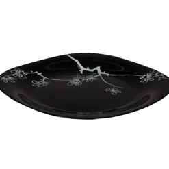 Gifi Assiette plate Luminarc noir design asiatique Ming White| Vaisselle Et Accessoires De Table