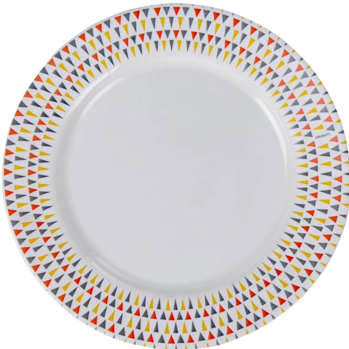 Vaisselle Et Accessoires De Table<Gifi Assiette plate Luminarc ronde triangles rose gris jaune