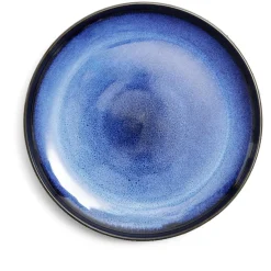Vaisselle Et Accessoires De Table<Gifi Assiette plate Meteor porcelaine noire et bleue Ø27cm