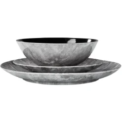Vaisselle Et Accessoires De Table<Gifi Assiette plate motif marbre gris