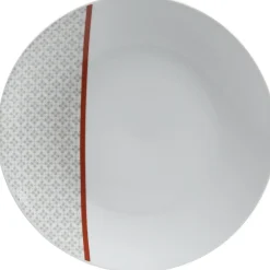 Vaisselle Et Accessoires De Table<Gifi Assiette plate Oreige décor trèfles et ligne rouge x4