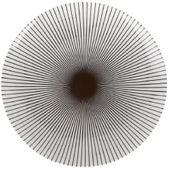 Gifi Assiette plate rayure noire et blanche| Vaisselle Et Accessoires De Table