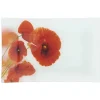 Gifi Assiette plate rectangulaire motif coquelicot| Vaisselle Et Accessoires De Table