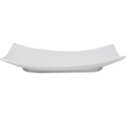 Gifi Assiette plate rectangulaire blanche incurvée| Vaisselle Et Accessoires De Table