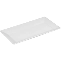 Gifi Assiette plate rectangulaire porcelaine blanc| Vaisselle Et Accessoires De Table