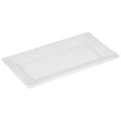 Gifi Assiette plate rectangulaire porcelaine blanc| Vaisselle Et Accessoires De Table