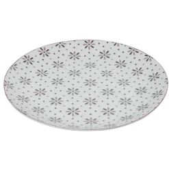 Vaisselle Et Accessoires De Table<Gifi Assiette plate ronde blanche motif fleurs violettes
