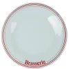Gifi Assiette plate ronde blanche décor brasserie| Vaisselle Et Accessoires De Table