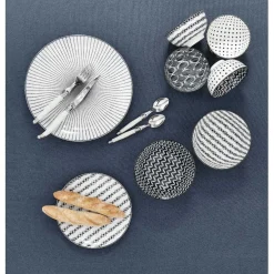 Vaisselle Et Accessoires De Table<Gifi Assiette plate ronde blanche rayon noir