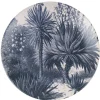 Vaisselle Et Accessoires De Table<Gifi Assiette plate ronde en faïence imprimé palmiers noir gris