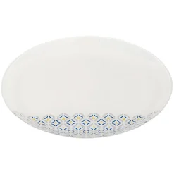 Gifi Assiette plate ronde en verre Eleni motif géométrique| Vaisselle Et Accessoires De Table