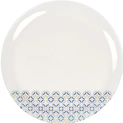 Gifi Assiette plate ronde en verre Eleni motif géométrique| Vaisselle Et Accessoires De Table