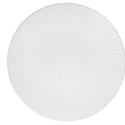 Gifi Assiette plate ronde faïence design Zebra uni blanc| Vaisselle Et Accessoires De Table
