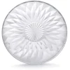 Gifi Assiette plate ronde fleur géométrique verre transparent| Vaisselle Et Accessoires De Table